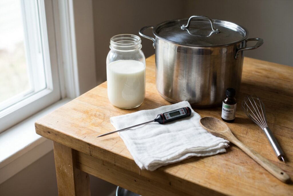 mléko a&nbsp;domácí výroba sýrů