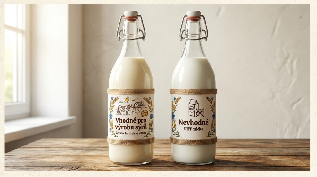 vhodné mléko pro&nbsp;výrobu sýrů